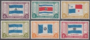 GUATEMALA Sc # C99a-f CPL POSTFRISCH 6er Set aus S/S - MITTELAMERIKANISCHE FLAGGEN - Bild 1 von 1