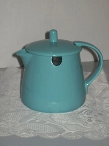 FORLIFE CERAMIC TEABAG TEAPOT TEAL BLUE HOLDS 12 OUNCES - Picture 1 of 4