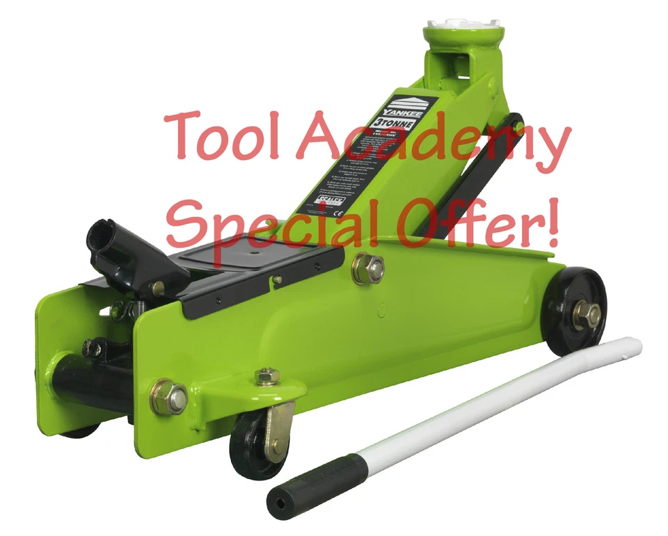 Sealey Trolley Jack 3tonne Long Chassis Heavy-Duty Hi-Vis 1153CXHV