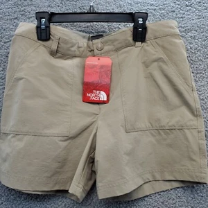 The North Face Girls Tan Khaki Shorts Size XL 18 Casual Pockets New - Picture 1 of 9