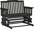 2person Patio Swing Glider Bench With Quick Drying Design And Wide Armrest,black