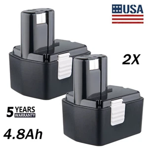 2X 14.4V 4800mAh 4.8AH Ni-Nh Pod Style Battery for Hitachi EB1412S EB1414S EB14B - Picture 1 of 13