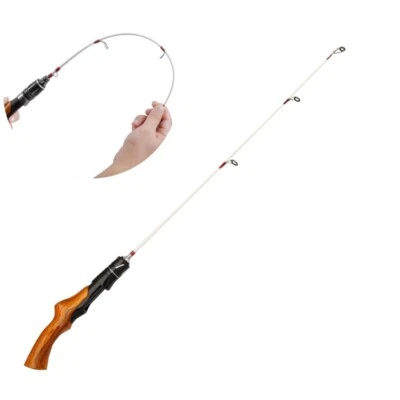 Ice Fishing Rod Outdoor Winter Portable Fiberglass Spinning Ice Fishing Pole - Image 1 of 4