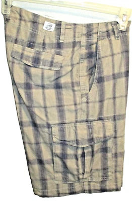 Pantalones Cortos de Skate OTB (Off The Board) Tostados a Cuadros Elastizados Talla 29 Carga de Secado Rápido Foto 1 de 4