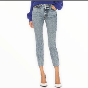 Pantalones de mezclilla Karolina Piece of Mind lavado ácido dobladillo crudo botón mosca talla 26 nuevos con etiquetas grlfrnd - Imagen 1 de 6