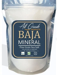 Sal marina mineral Baja Gold, cristales de grano natural, 8 oz. Bolso - Imagen 1 de 9