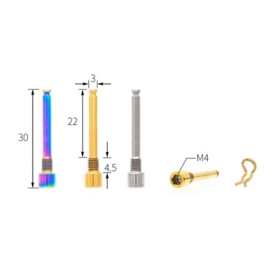 MTB Bicycle Hydraulic Disc Brake Pad Bolts Titanium Alloy Fixing Pin Inserts - Image 1 of 4