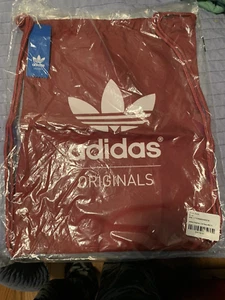 *adidas Originals Unisex Trefoil Sackpack, Black, White, Red Gym Bag Backpack - Picture 1 of 2
