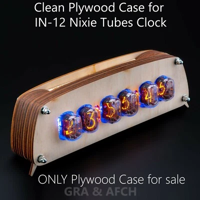 Clean Plywood Case for IN-12 Nixie Tubes Clock [GRA&AFCH] - Image 1 of 4
