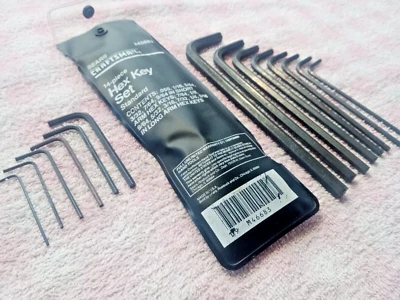 CRAFTSMAN USA 14-pc HEX KEY SET 946683 VTG NOS NOTHING MISSING  POUCH DAMAGE for - Image 1 of 4