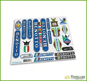 BENOTTO Campagnolo Restauration Aufkleber Flaggen Rahmen Gabel Kit Aufkleber - Bild 1 von 1