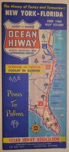 1960 Ocean Hiway New York to Florida Map - Picture 1 of 17