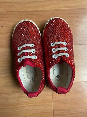 Красные и белые стразы Custom детская обувь / бывшие в употреблении - Изображение 1 из 4