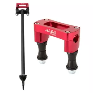 Vástago de dirección cromado Raptor 250 125 +1" Billet 1 1/8 abrazadera Alba Racing 633B - Imagen 1 de 3