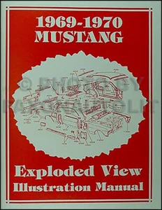 1969-1970 Ford Mustang Parts Illustration Manual 69 70 Exploded Views Part Book - Picture 1 of 1
