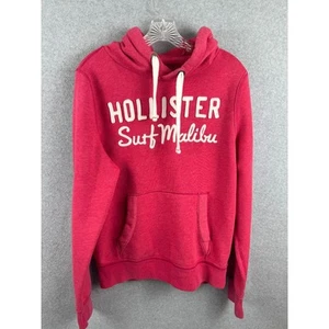 Hollister Surf Malibu Hoodie Herren L rot Pullover Beach Spell Out 90s Outdoor - Bild 1 von 8