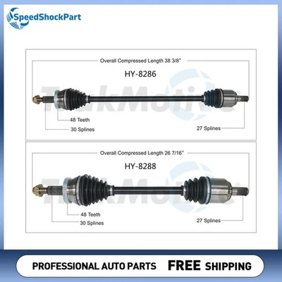 Front CV Axle Shafts for Hyundai Sonata 2.4L 2015 2016 2017 2018 - Image 1 of 3