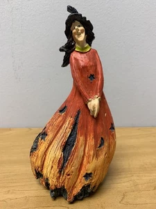 Halloween Hexe Figur Harz Primitive Volkskunst Stern Ausschnitte Statue Deko - Bild 1 von 10