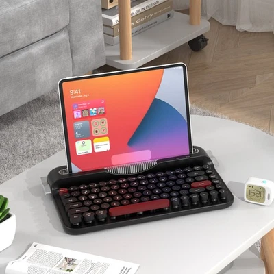 AJAZZ AF84 Wireless Bluetooth Membrane Keyboard Retro Typewriter Style 84 Keys - Image 1 of 4