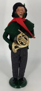 Byers Choice Man Christmas Caroler Holding French Horn 47/100 Signed VTG 1992 - Picture 1 of 10