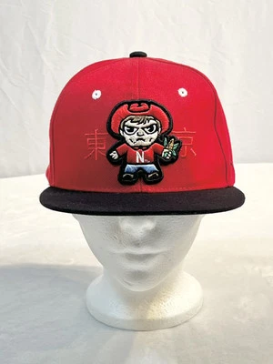 Zephyr Nebraska Huskers “Harajuku” Tokyodachi Flat Bill SnapBack Kids Hat New - Image 1 of 4