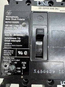 Westinghouse MCP431550CRX 150 Amp / 600 Volt 600VAC 3-polig 3 Phasen - Bild 1 von 3