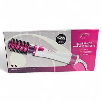 Shopping Queen Warmluftbürste Rotierend 1000W mit 2 Rundbürsten Haarstyler