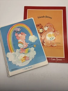 Vintage Care Bears Spiral Notizbuch Mappe 1985 Tenderheart Friend Cheer - Bild 1 von 18