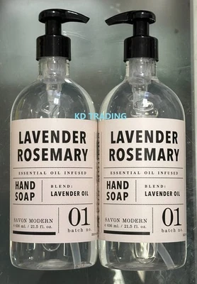 (2-Pk) SAVON MODERN ~ LAVENDER ROSEMARY Essential Oil Cleansing HAND SOAP 636ml - Image 1 of 3