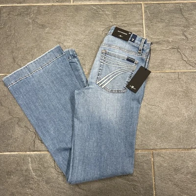 7 FOR ALL MANKIND Slim Illusion Tailorless Dojo Jeans Women's Size 28 NWT - Image 1 of 4