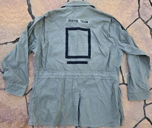 80s Era US Army Pistol Team Cotton OG107 Blouse Style Private Purchase Shirt 42R - Picture 1 of 6