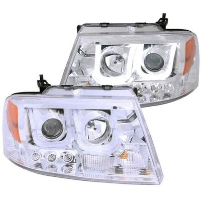 ANZO 111287 2008 fits Ford 04-20 F-150 Projector Headlights w/ U-Bar Chrome - Image 1 of 4
