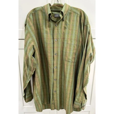 VTG Talbots Mens XL Green Plaid Button Up Long Sleeve Shirt - Image 1 of 4