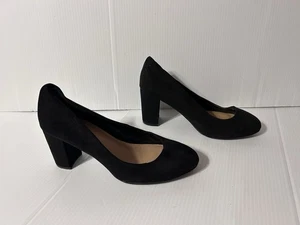 TORRID Black Faux Suede Block Heel Pumps Shoe Women Size 10 W - Picture 1 of 9