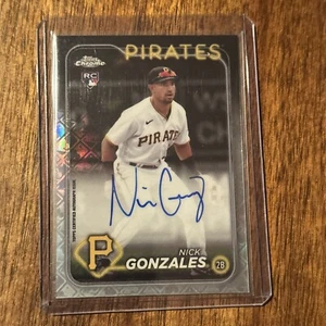 2024 Topps Chrome Logofractor NICK GONZALES MLB Refractor RC Auto Pirates - Picture 1 of 2