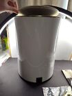 Small Modern Bathroom Pedal Step On Trash Can with Lid 3 Liter White 