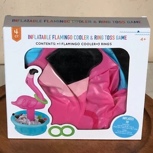 Gioco Gonfiabile Fenicottero Cooler & Ring Toss Nuovo 3 Anelli - Foto 1 di 7
