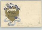 11002503 - Goldherz - Silberdruck 1902 AK Namenstag