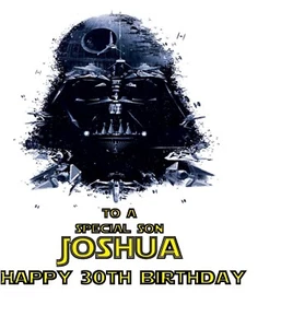 PERSONALISED Darth Vader Star Wars Birthday Card Brother Son Husband Dad ANY AGE - Picture 1 of 5