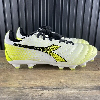 Botines de fútbol Diadora Brasil Elite GR talla 9 para mujer talla 7,5 para hombre blancos negros Foto 1 de 4