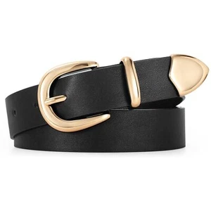 Women Belt for Jeans Pants Ladies Fashion Leather Waist Belt with Gold Buckle... - Picture 1 of 5
