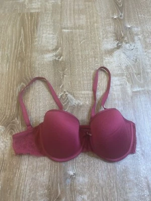 Chantelle Bra 32D 27360 Le Marais Memory Foam T Shirt Bra Red - Image 1 of 4