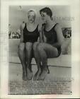 Press Photo Mary Jane Sears And Wanda Werner In National Aau Swimming Event