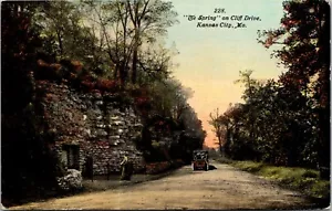 Postal de colección Kansas City Missouri MO The Spring on Cliff Drive años 1910 - Imagen 1 de 2