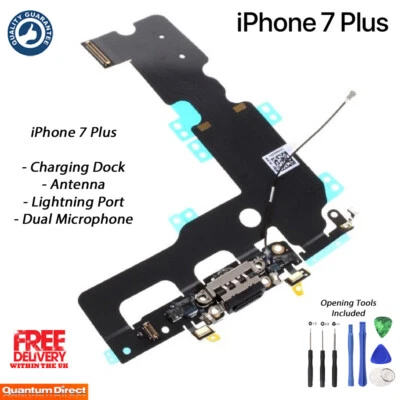 QUANTUM DIRECT iPhone 7 Plus Charging Dock Dual Microphone w/Tools - BLACK