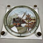Panclox Steam Train Quartz Clock With Hourly Sound Effects and Lights 1994 NEW