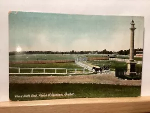 Wo Wolfe starb, Ebenen von Abraham: Quebec - alte Postkarte - Bild 1 von 3