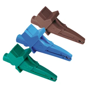 Metrel MLC3 Green/Brown/Blue Croc Aligator Clips for Test Leads - Picture 1 of 1