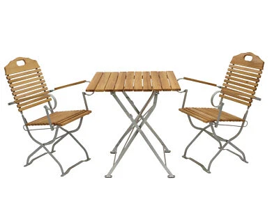 Sitzgruppe Biergartenset Biergartenmöbel Gartenmöbel Set BAD TÖLZ verzinkt 3-tlg - Bild 1 von 4