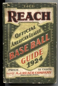 Sports Pub: Reach Official Baseball Guide 1924- American League - Picture 1 of 1